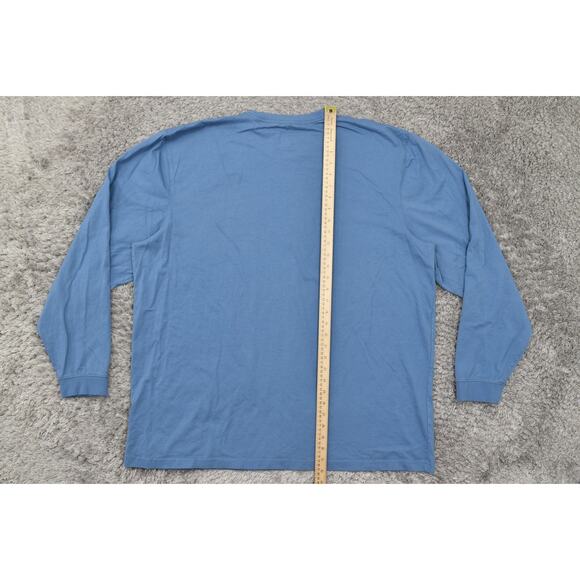 L.L. Bean 2XLT Men's Cotton T-Shirt Blue - Big & Tall Long Sleeve - Picture 6 of 7
